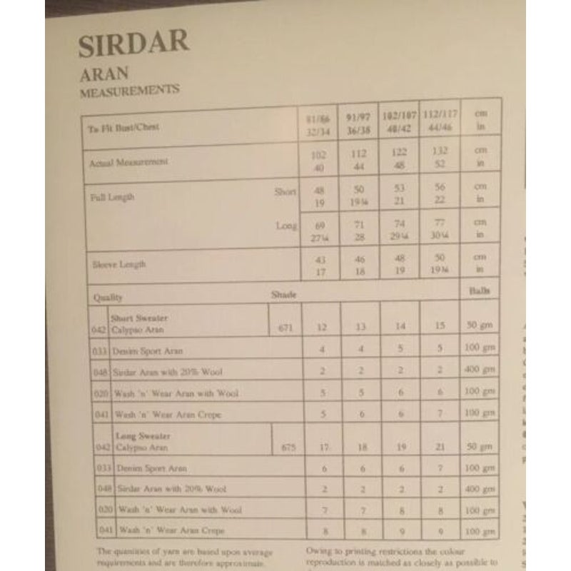 New Sirdar 5459 Calypso Aran Mens Womens Pullover Sweater Knitting Pattern
