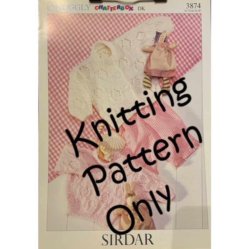 New Sirdar 3874 Snuggly Chatterbox Child Cardigan Sweater Knitting Pattern