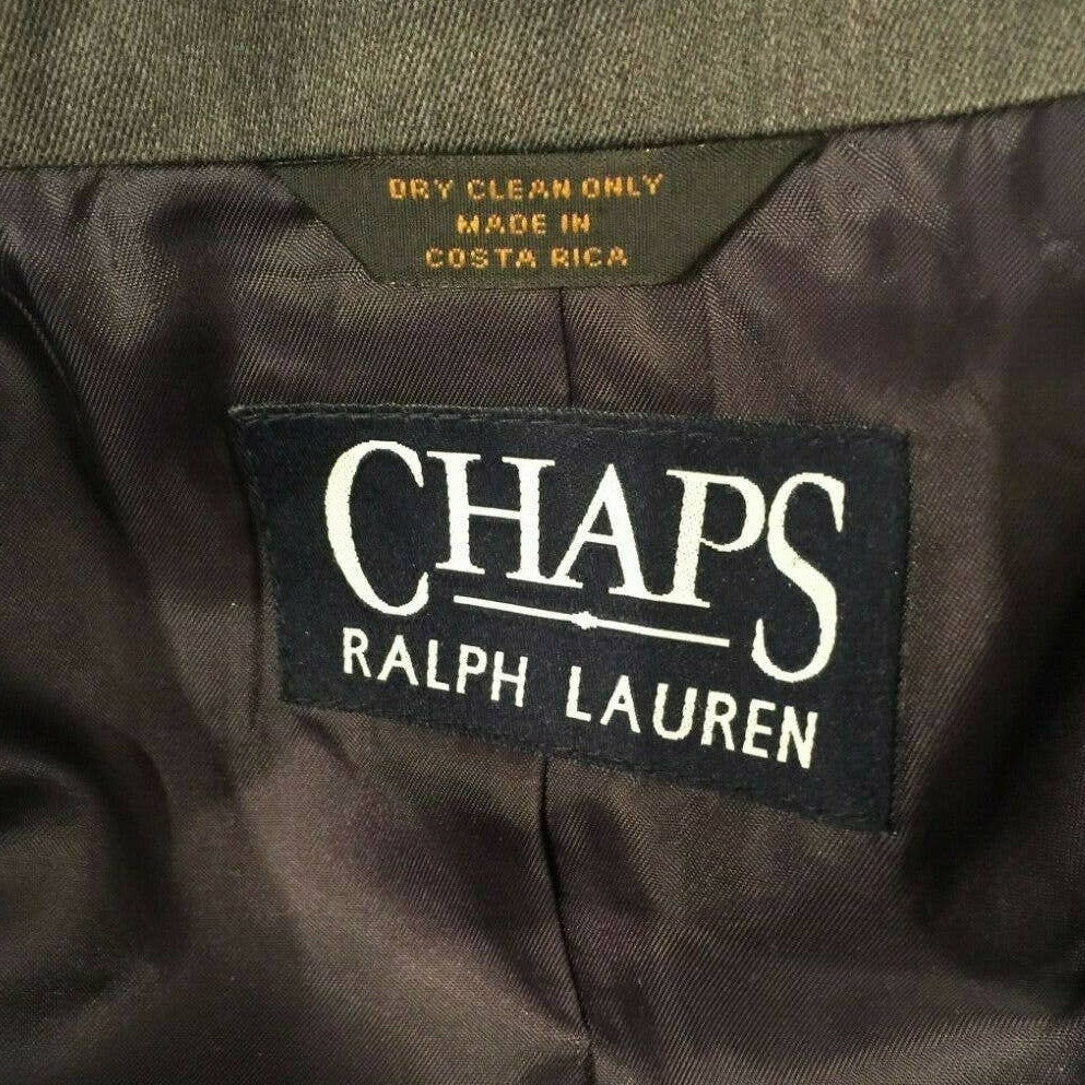 Chaps Ralph Lauren 41L Long GRAY Pointy Lapel Mens Tuxedo Jacket Prom Wedding