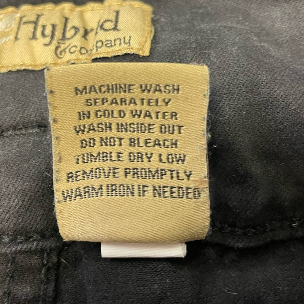 Hybrid &amp; Company Womens Size 16 Black Factory Distressed Cotton Blend Jeans