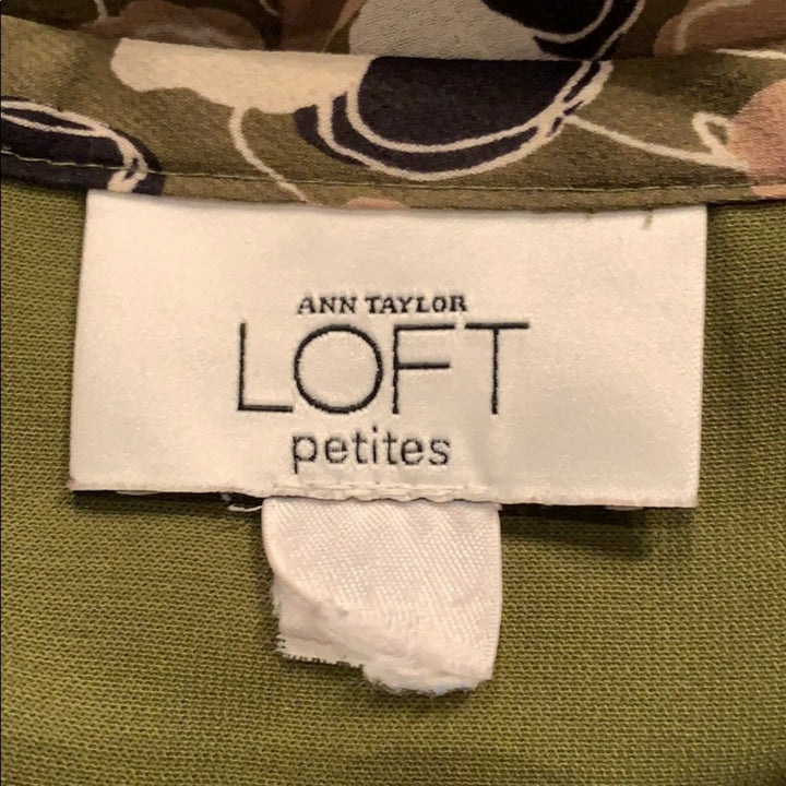 LOFT Petites 12P Flowy Knee Length Polka Dot Circle Skirt w Lacy Tank Top
