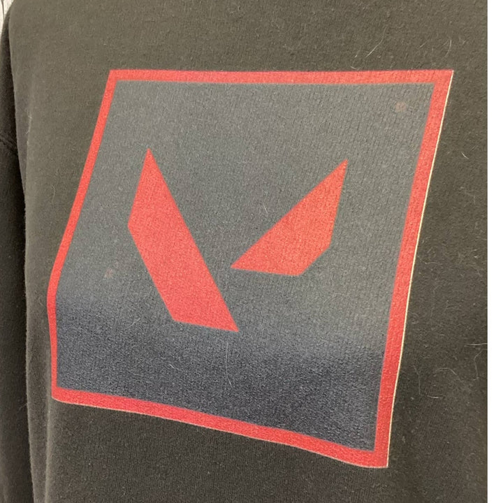 Valorant Logo XL Long Sleeve Polyester Blend Black Sweatshirt Hoodie w Pocket