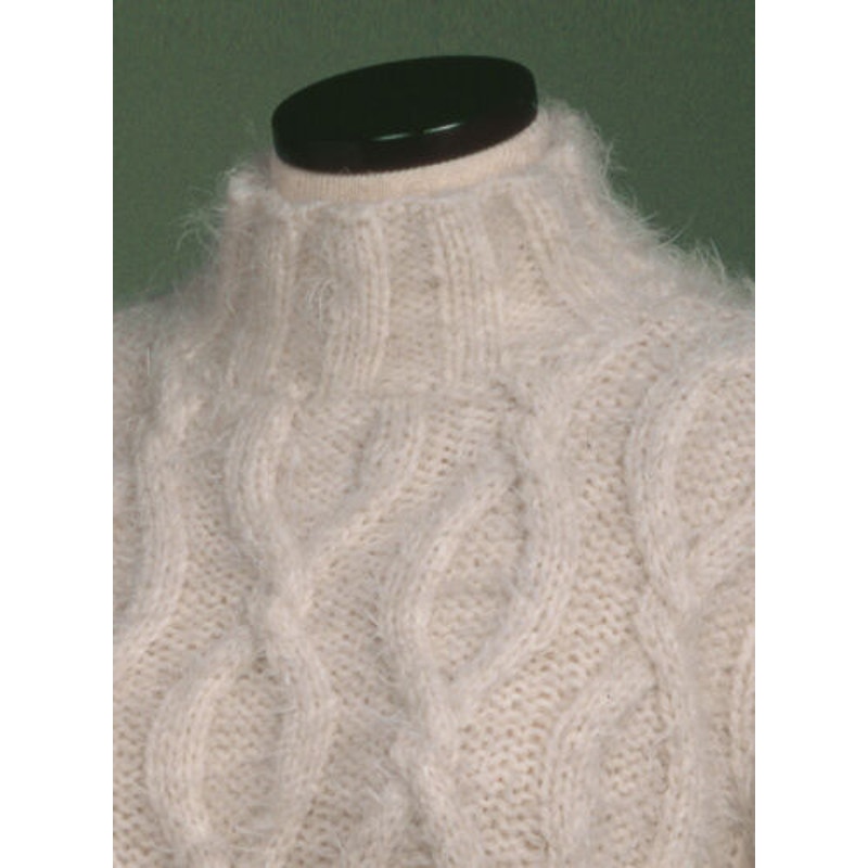 New Sue McCain Vermont Fiber Designs 125 Simple Cable Pullover Knitting Pattern