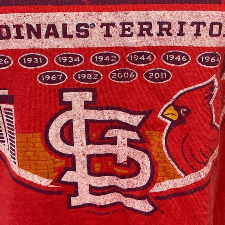MLB St Louis Cardinals Baseball Mens Medium Cotton Blend Short Sleeve Tee Shirt