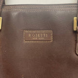 Brown Rosetti New York Faux Leather Brown Vinyl Double Handle Handbag Purse Bag