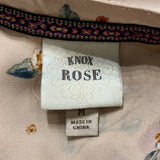 Knox Rose Medium Lightweight Floral Flowy Hi Low Button Down Smocked Blouse