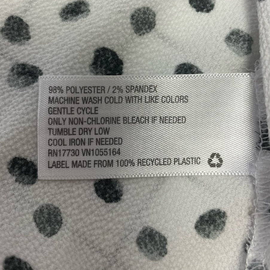 2 Merona Medium H&amp;M Sleeveless Polyester Blend Polka Dot Button Up Tank Tops