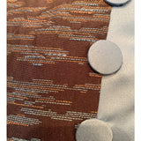 Urban Living Brown Blue Textured Home Decor Throw Toss Pillow w Button Accents