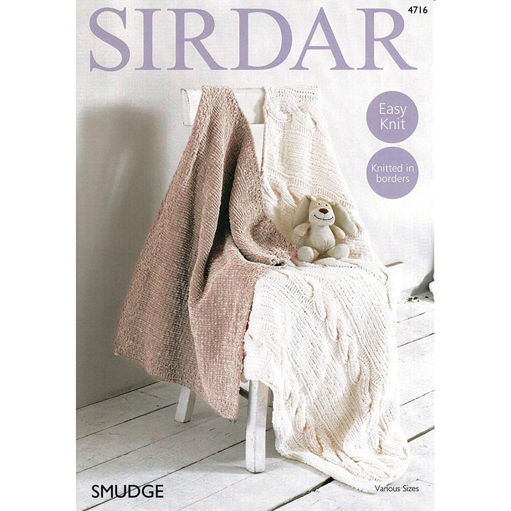 New Sirdar 4716 Easy Knit Smudge Blanket Afghan Throw Knitting Pattern