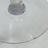 3 Vintage Delicate Glass Flower w Leaves Stemmed Drinking Wine Glasses w Chip