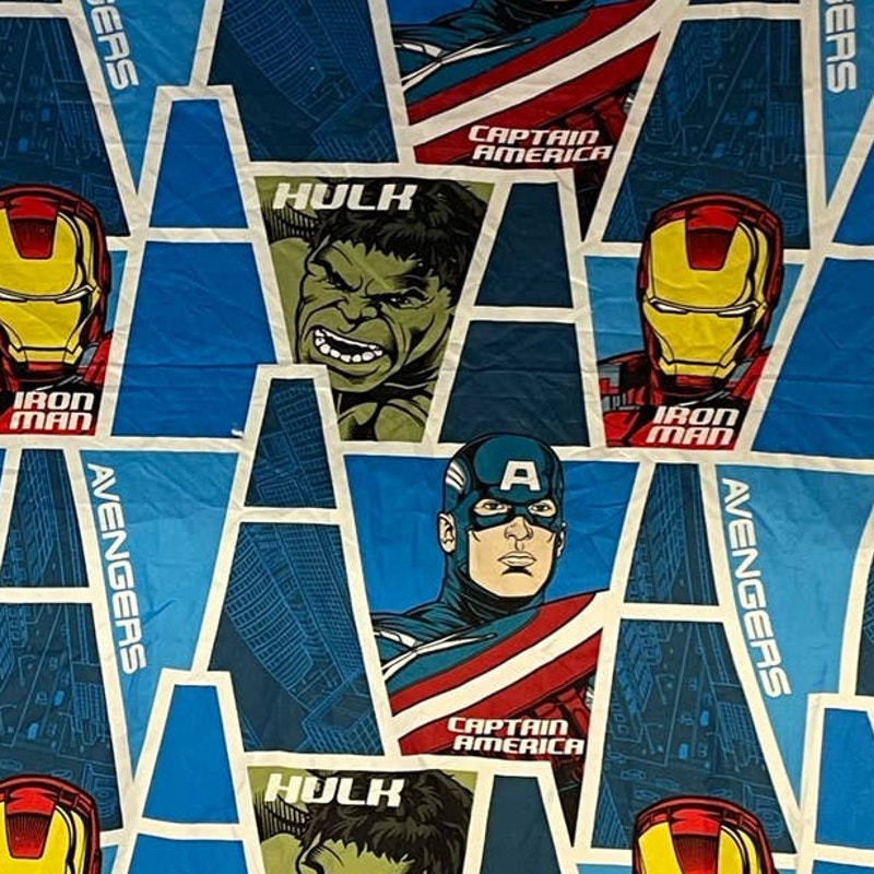 Marvel Avengers Hulk Captain America Iron Man Toddler Bed Polyester Flat Sheet