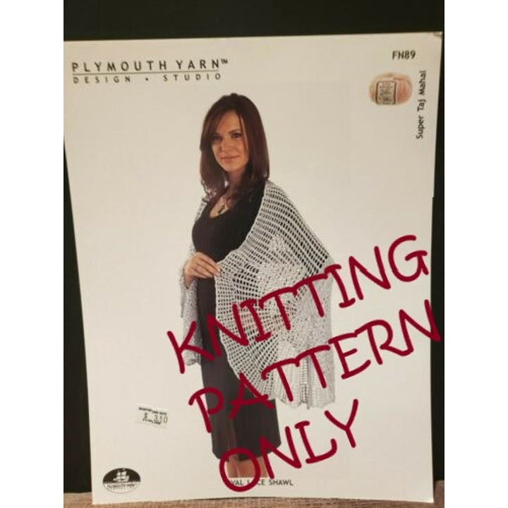 New Plymouth Yarn Design FN89 Super Taj Mahal Oval Lace Shawl Knitting Pattern