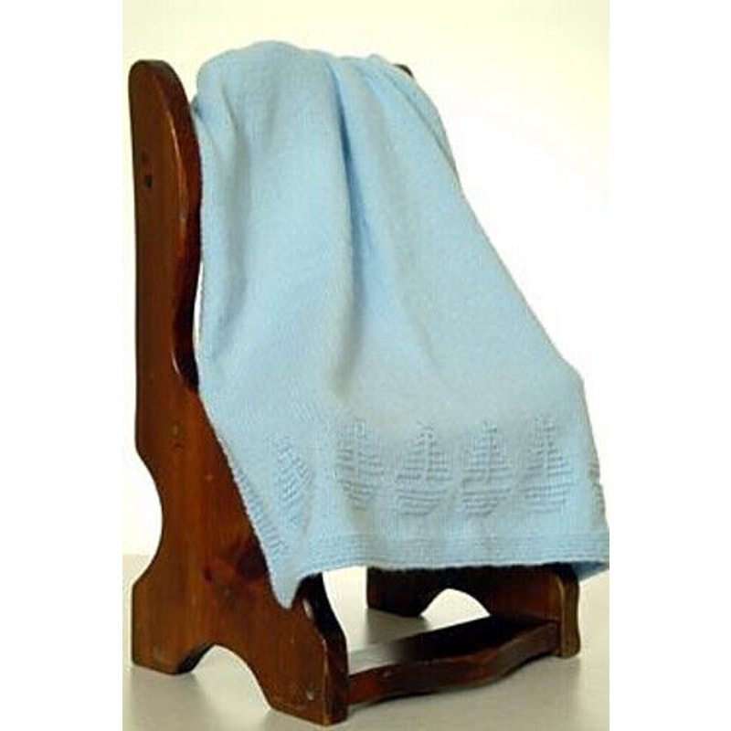 New Lainie Hering Plymouth P413 Sailboat Heart Carriage Blanket Knit Pattern