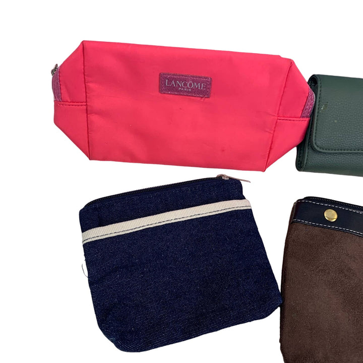 Lot of 4 Wallet Zipper Pouch Cosmetic Bag Coin Purse Mini Bags Cases