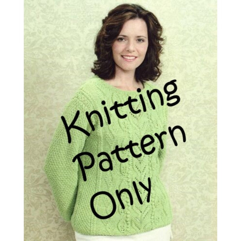New 2005 Susan Mills Reynolds 82309 Mandalay Botanical Sweater Knitting Pattern