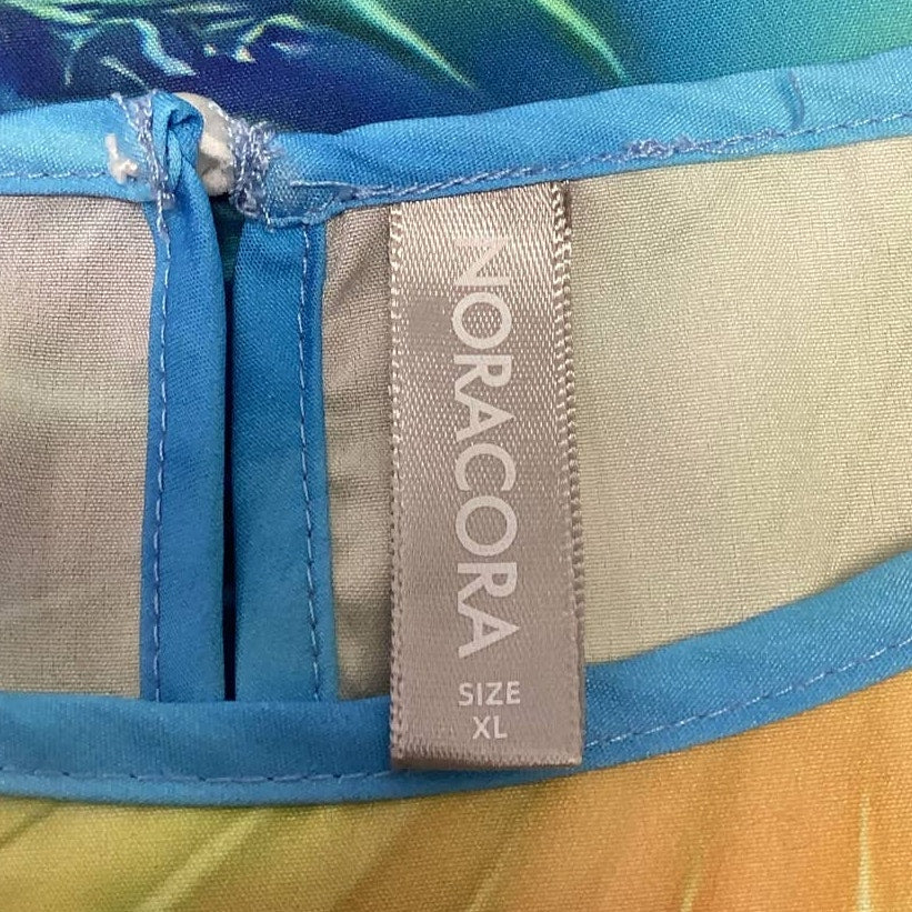Noracora XL Short Sleeve Polyester Ethereal Rainbow Galaxy Soft Crew Neck Top