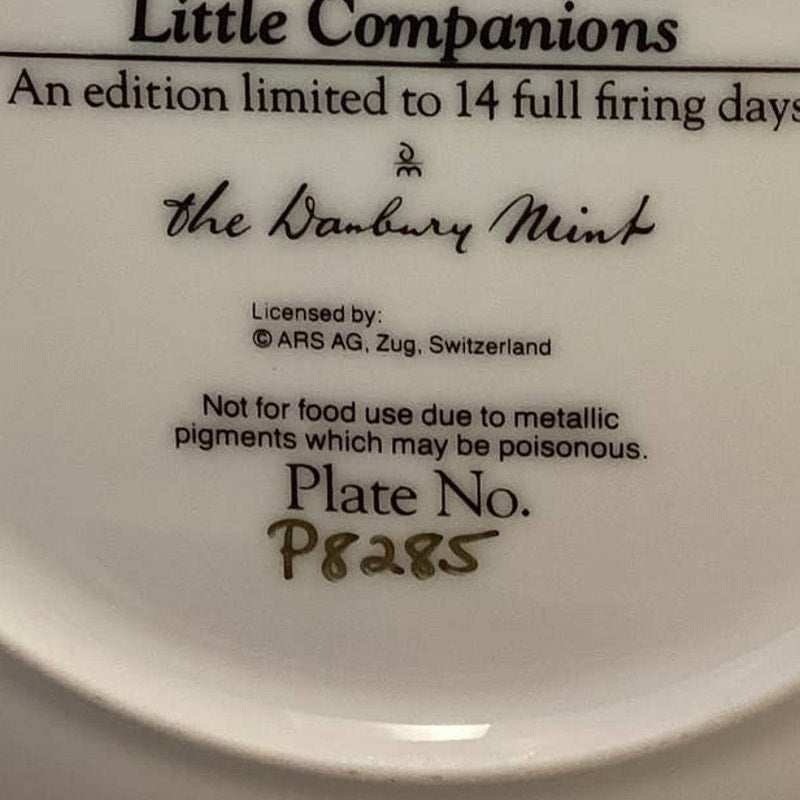1989 Vintage Danbury Mint Hello Down There Boy Girl Collectible Ceramic Plate