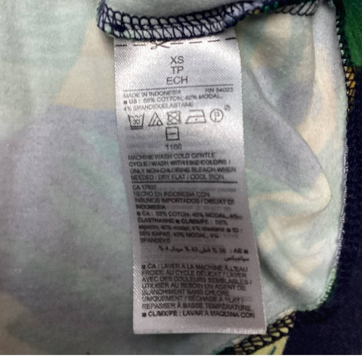 Old Navy Womens XS Banana Lime Fern Body Con Cotton Blend Knee Length Dress