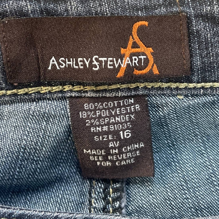 Ashley Stewart Womens Size 16 Average Stretch Cotton Denim Blue Jeans