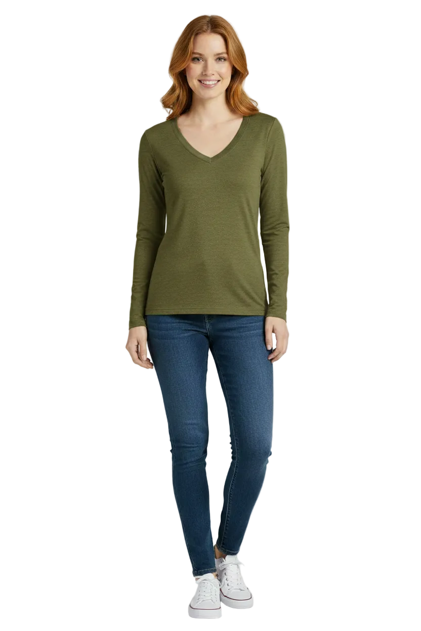 Warm Olive Yellow-Toned Tee